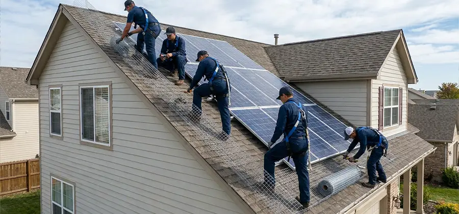Pigeon Wire for Solar Panels in Belleville